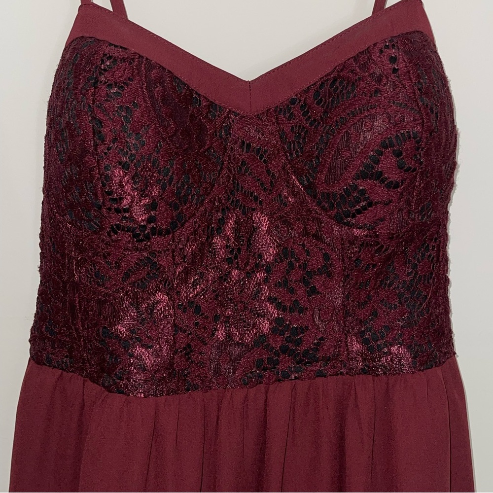 Xhilaration Maroon Spaghetti strap dress